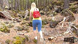 outdoor adventure turns into big ass creampie in forest