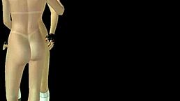 Two Cute Girls In 3D Cartoon Explore Lesbian Fun With Kisses And Rubbing.