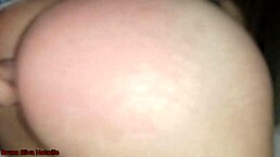 hot wife sucks and gets pounded doggystyle with intense creampie