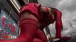 I turned sexy car wash into hardcore fucking with cum on face.