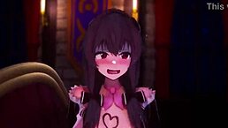 Hot damn, Konosuba animation with wild creampie threesome!