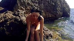 public masturbation on the beach