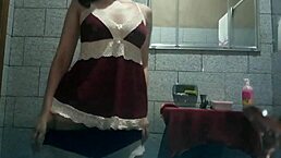 brazilian girl in a bathroom