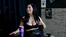 Got a Fetish? Amy Yamaguchi Switches for Two Men in Red Lingerie Action