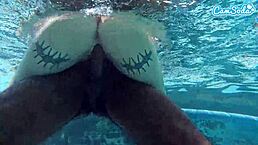 that hot teen amateur is getting slammed by big black cock underwater