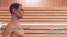 Pamela faces intense moments in Episode 4 at the sauna