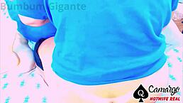 sexy fat babe enjoys anal play with her giant big ass and small 18+ cock masturbation