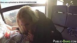 Blonde Amateur Titfucks Outdoors in High Definition Public Handjob