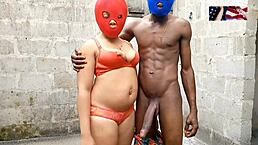 redhead mature stepmom handles a stranger's huge black cock