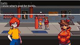 健身Hentai游戏：肌肉女孩健身后穿性感装口交