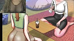 My aunt's comic chapter unfolds in hentai style