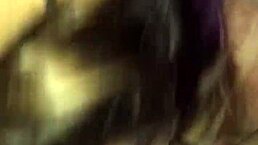 Latina slut gives deepthroat blowjob to black lover