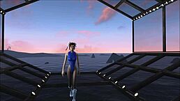 fallout 4 showcases a cute brunette in fashion number 204, navigating the anime game