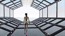 fallout 4 showcases a cute brunette in fashion number 204, navigating the anime game