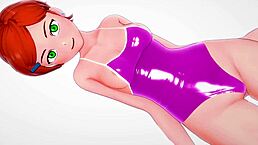 Gwen Ben10 in Bikini Craves New Adult Tricks on Bed Parody.