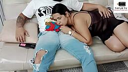 i gave my stepmom a massage and she sucked my dick deep