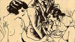 Vintage Erotic Art in Wild Hentai Action, Wow!