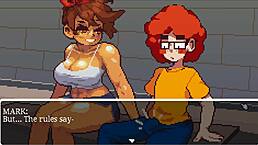 健身Hentai游戏：肌肉女孩健身后穿性感装口交