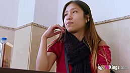 your trusted latina girl-next-door, horny brunette Adely Ruiz, rides rough in doggystyle cumshot.