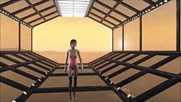 fallout 4 showcases a cute brunette in fashion number 204, navigating the anime game