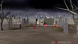 Horny Blonde Lesbian Slut in Restraints Takes Hard Strap-On Action