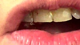 close-up mouth vore: fifi foxx devours gummy bears in a fetish twist