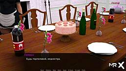 Why is this redhead slammed on dining table in dusklightmanor e1 63?