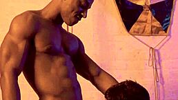 Ebony hunks seduction leads to intense interracial bareback