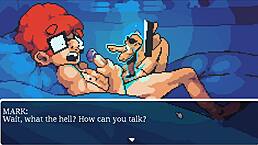 健身Hentai游戏：肌肉女孩健身后穿性感装口交