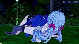 I Watch Chris Yukine and Tsubasa Kazanari in Intense Lesbian Play