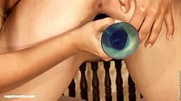Divine dildoers explore sensual lesbian pussy with toys and fingering in this erotic scene by sapphix.