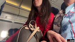 Skinny teen jerks off publicly on crowded plane