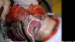 Why is sissy mariona itzel sucking those big dildos like a slut?