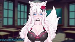 Vtuber Kanakovt teases with vibrator in public as naughty ASMR catgirl
