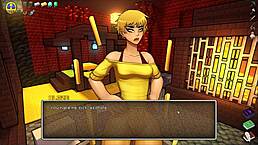 Hornycraft parody hentai game pornplay ep 45 femdom gets face covered with hot cum