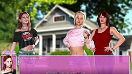 Summer kissing with hot blonde friend