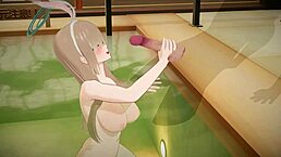 Blue Archive: Asuna Moans Loud During Intense Action