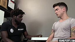 Black cop drills straight teen in intense first-time encounter