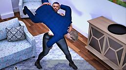 女同女王Alison在后宫路线第5部支配，性感装扮和可爱奶子掌控场面