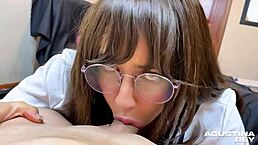 Anime student feels intense anal pleasure