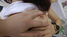 Jessica Malone starts anal training with dildos and toys, getting gaping and licked