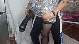 Hot wife in stockings and heels seduces best friend for kinky fun.