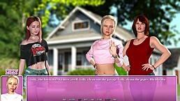 Summer kissing with hot blonde friend