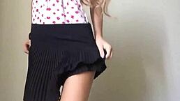 Gorgeous Blonde Teen 18+ Plays with Dildo on Webcam