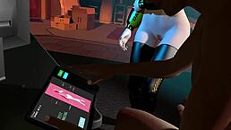 Look at this 3D sexy Asian robot in lingerie getting her wet pussy fucked hard