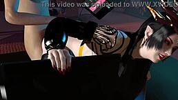 Look at this 3D sexy Asian robot in lingerie getting her wet pussy fucked hard