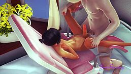 伪娘Simon握巨型同志大屌