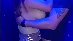 I'm partying and horny when this guy fucks me in the men's bathroom, almost caught.