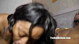 Coca Dawn swallows nuts while stretching her pussy