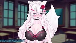 Vtuber Kanakovt teases with vibrator in public as naughty ASMR catgirl